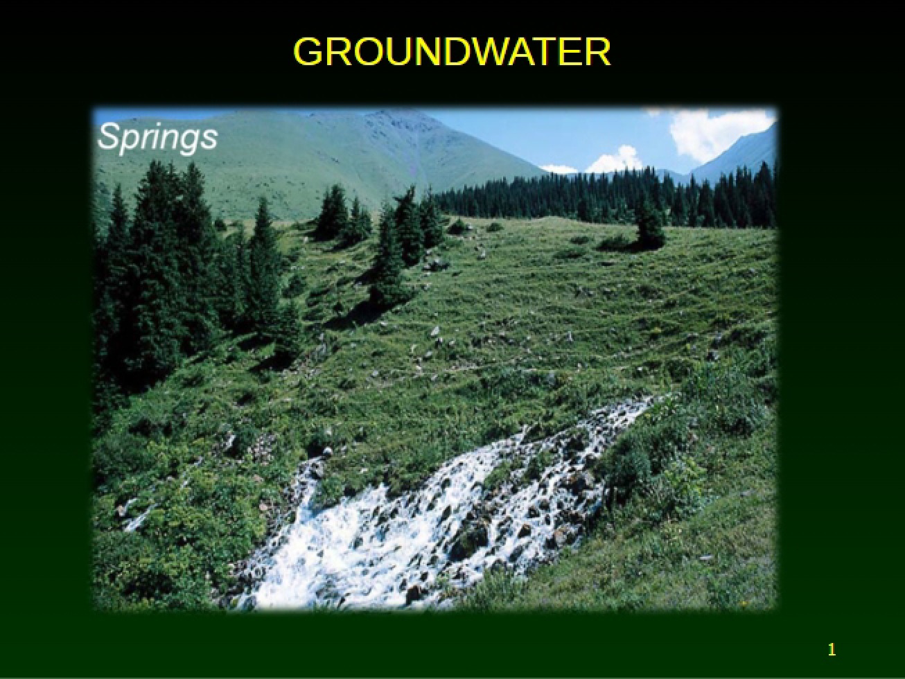 Limnology Groundwater Module Four