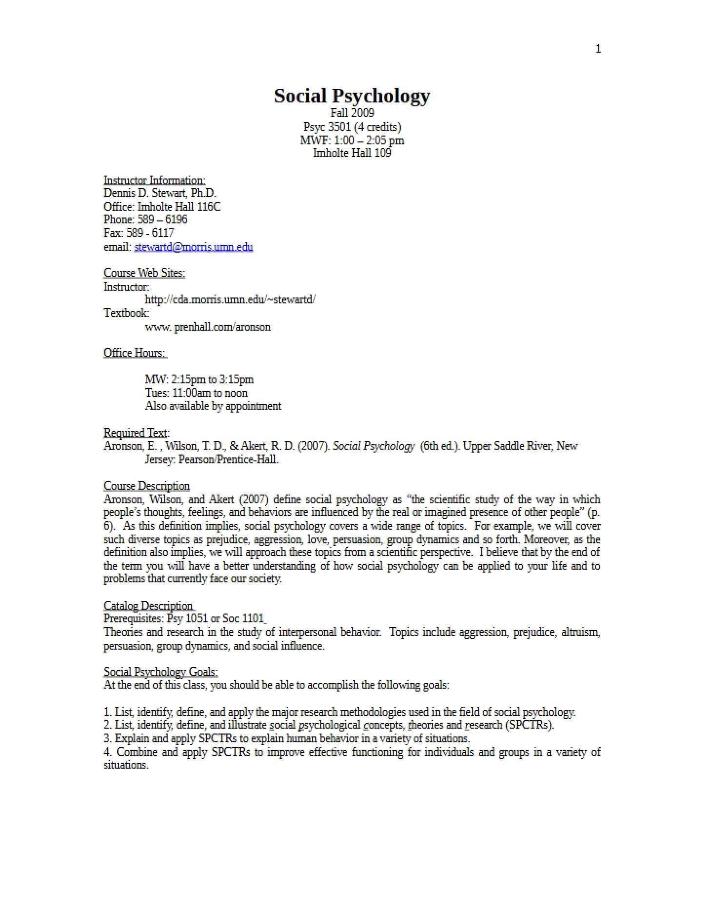Course Syllabus