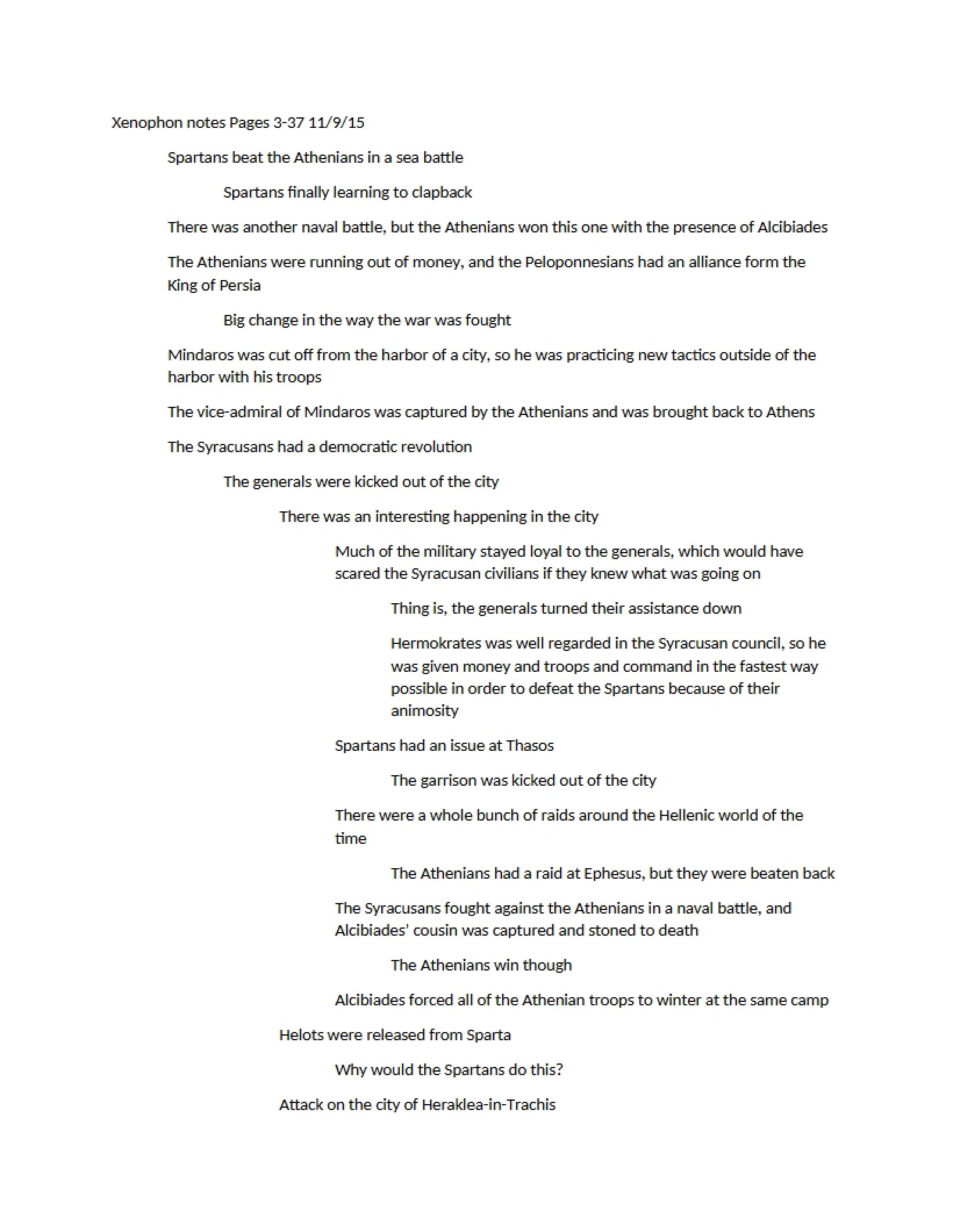 Notes on Xenophon