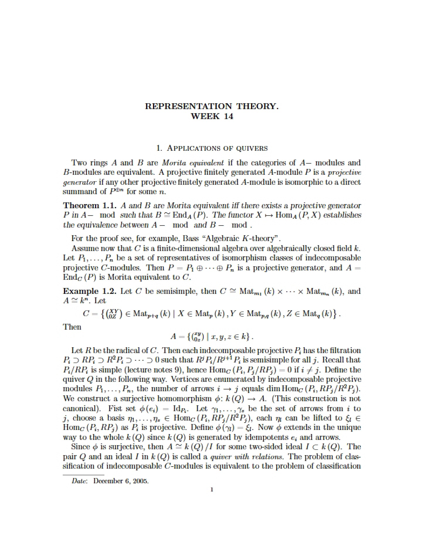 Academic Notes