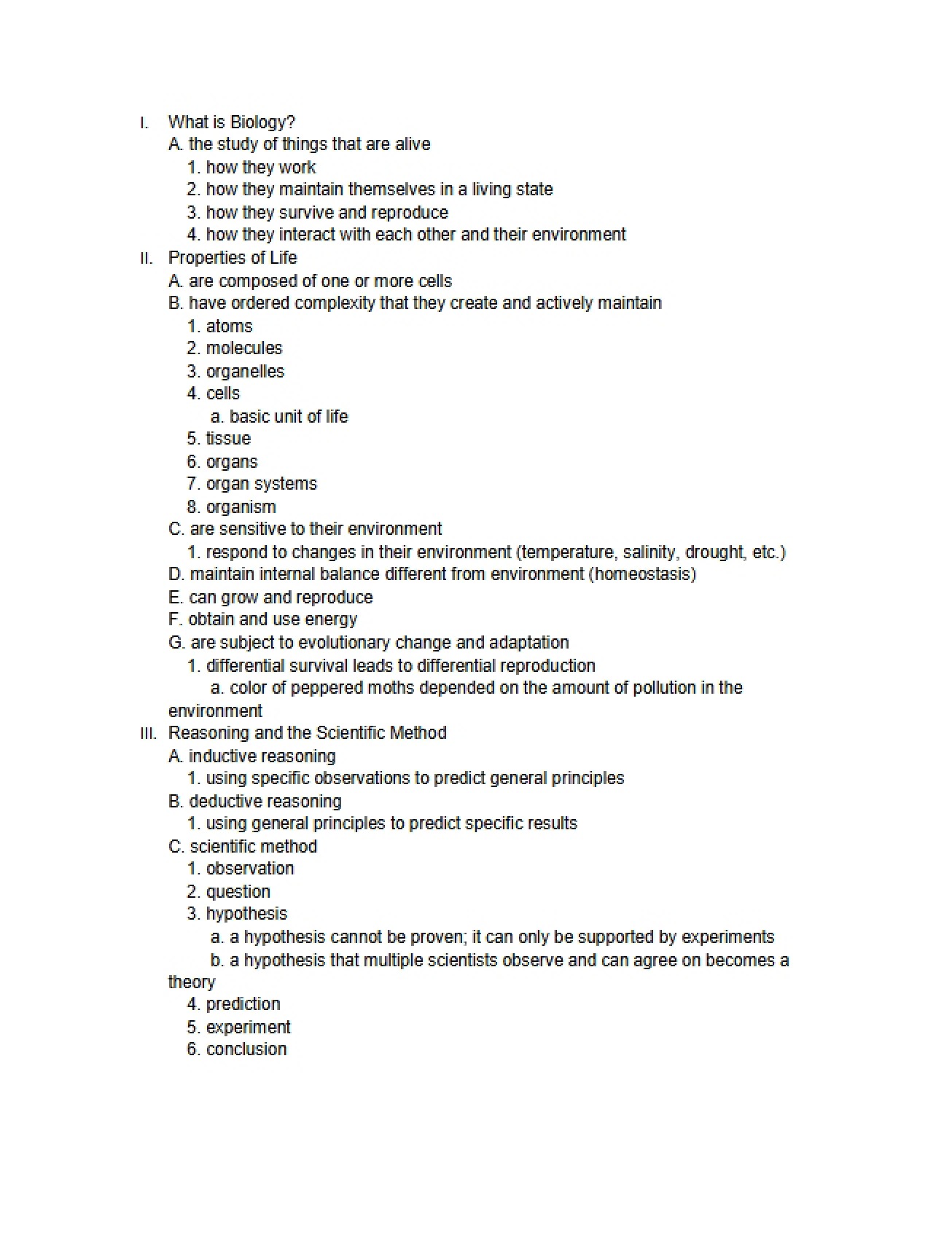 Defining Biology