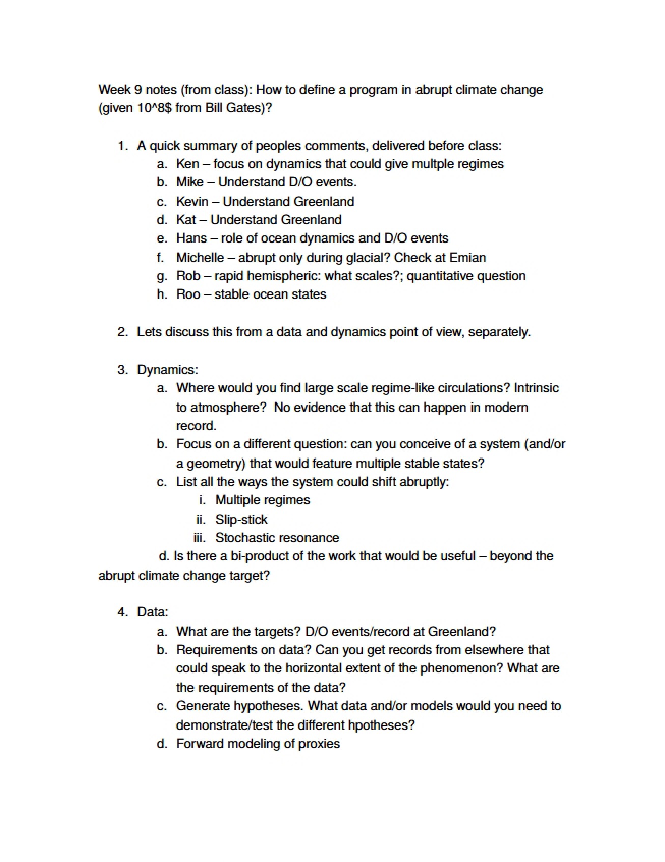Student Notes