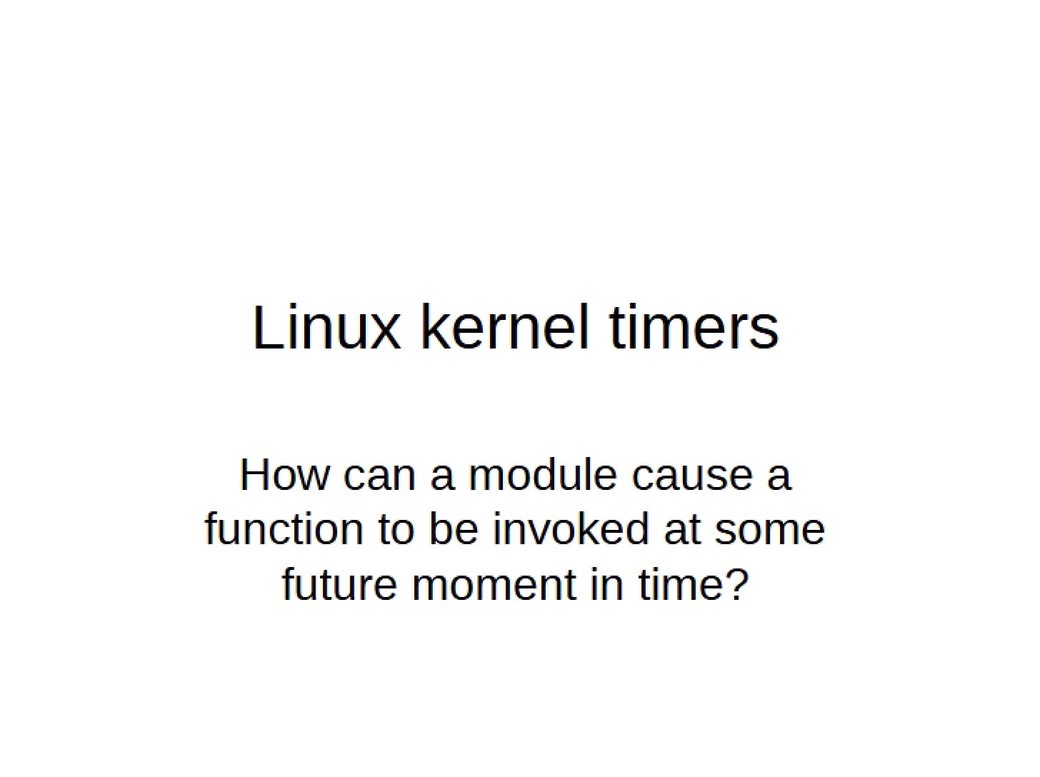 Timers in Linux Kernel