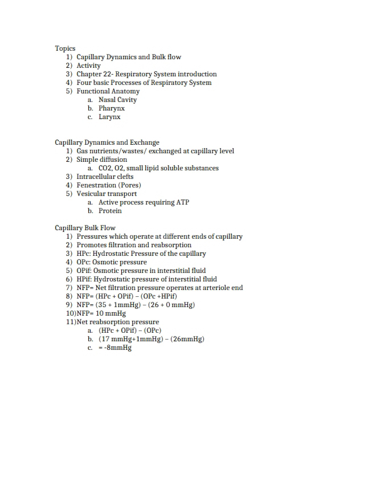 Examination of Capillary Dynamics and Bulk Flow