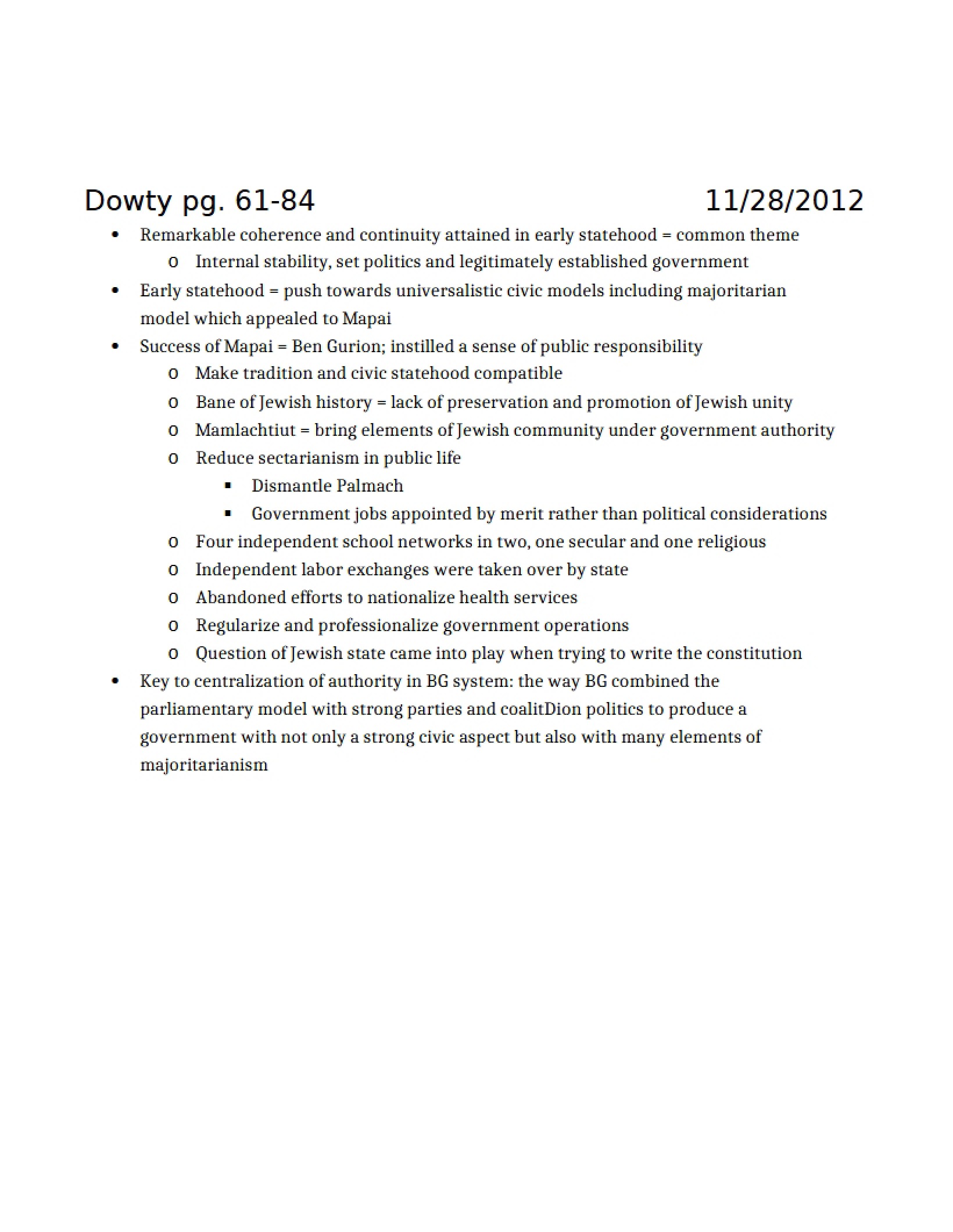 Zionism Lecture Notes