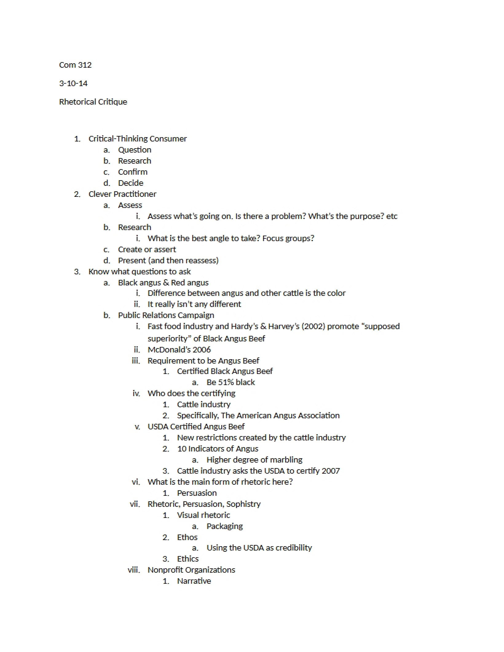 Notes from Mar 10