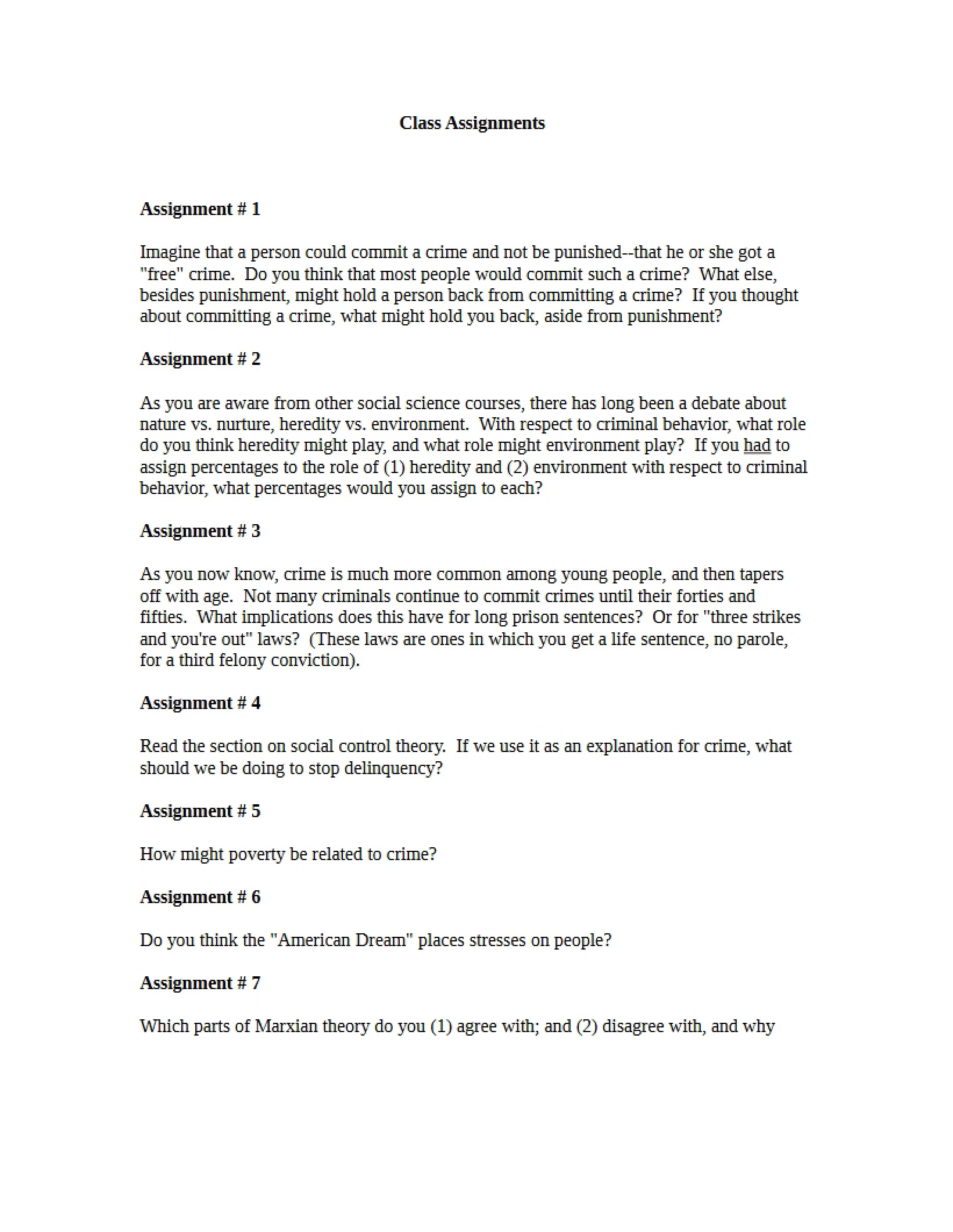 Assignment for Crime-Human Behavior