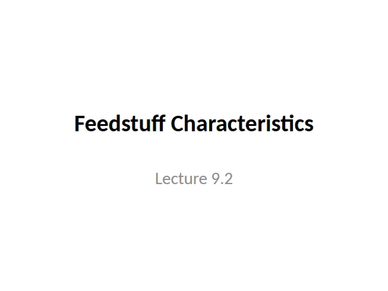 Ninth Unit, Part One An Overview of the Characteristics of Concentrates
