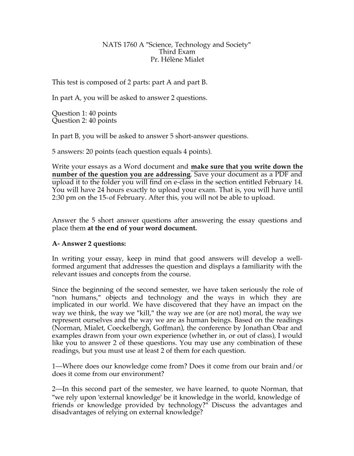 Third Exam for NATS 1760