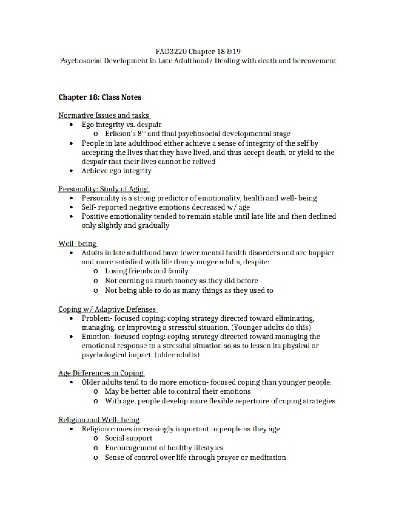 Human Development Lecture Notes