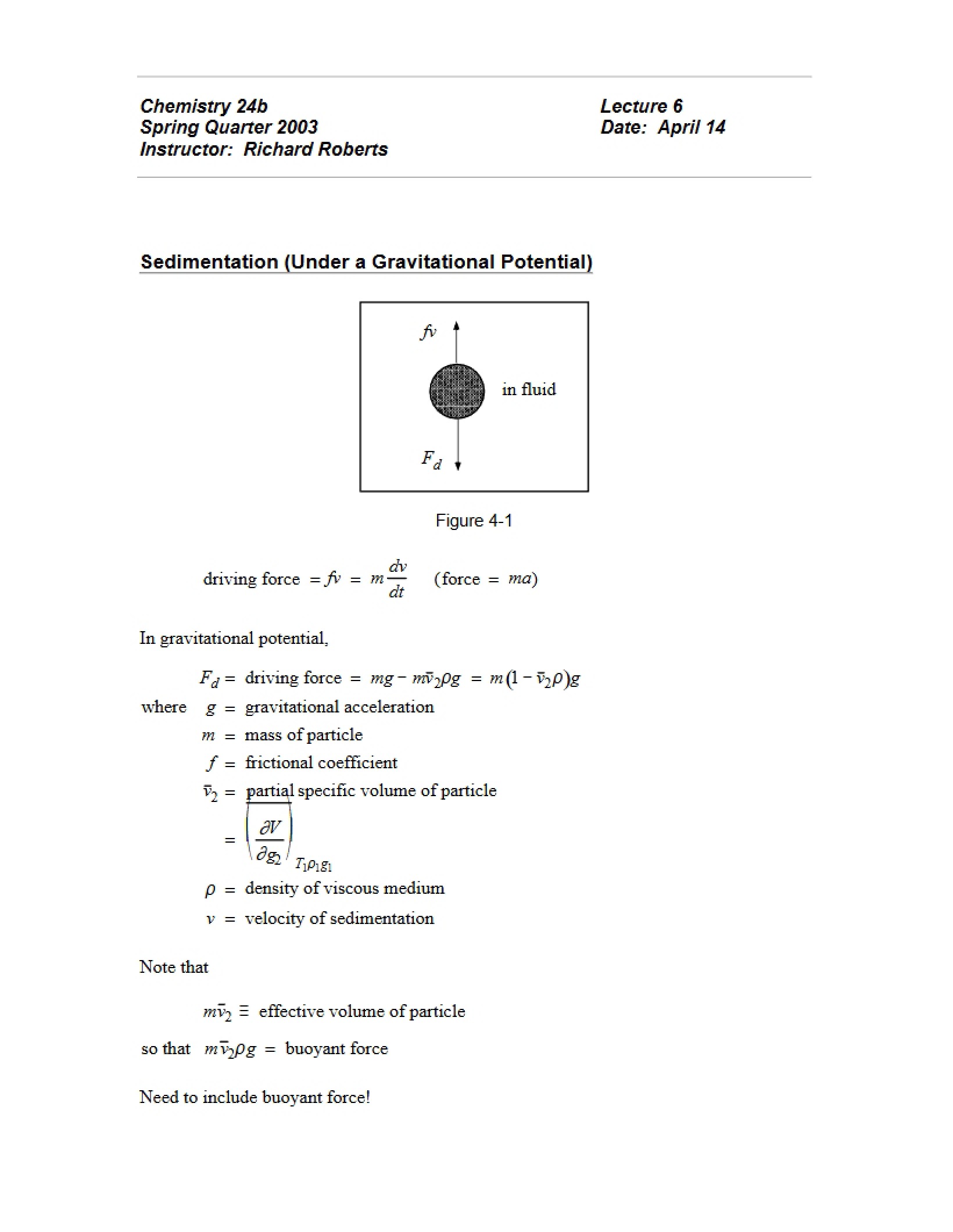 Course Notes Biophysical Chemistry