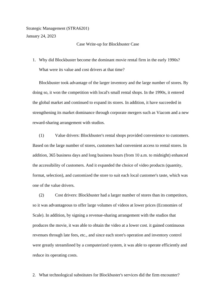 Blockbuster Case Study Write-up