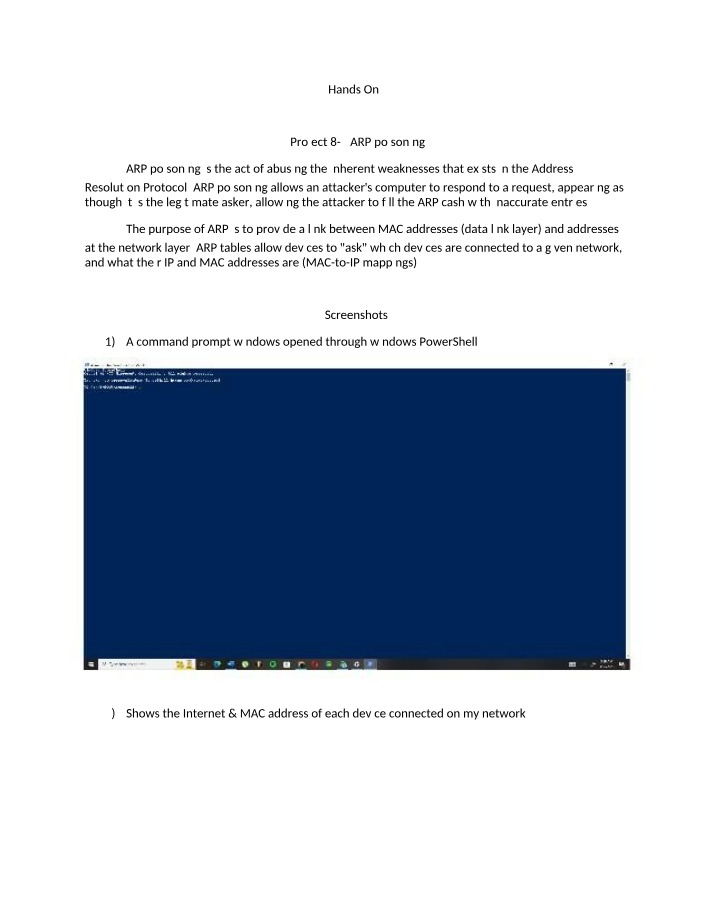 Hands-On Projects - ARP Poisoning and Virtual Machines
