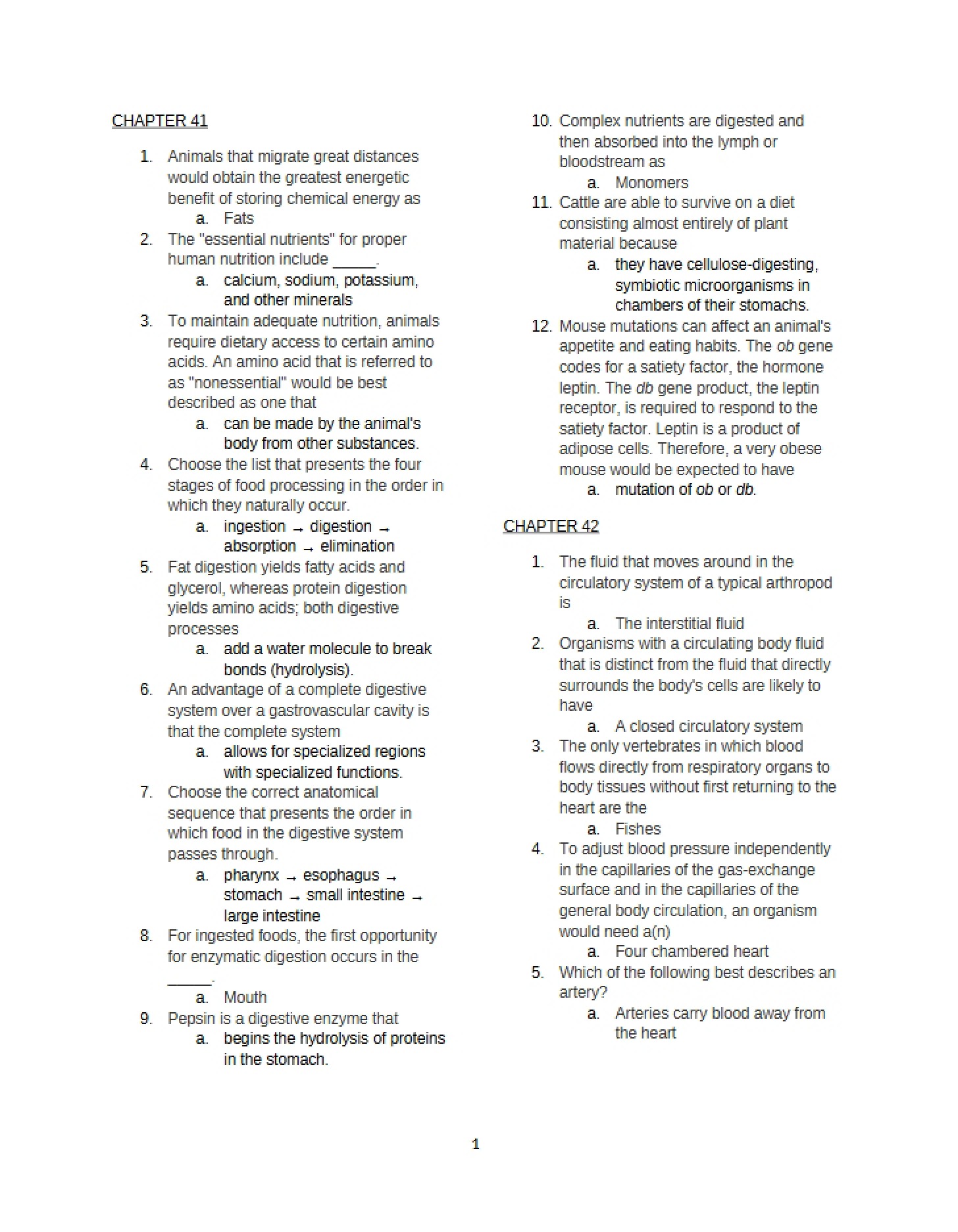 Unit 41 Content Summary