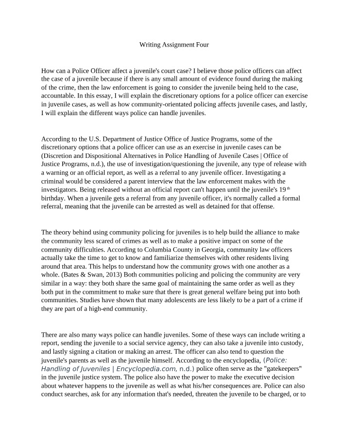 Writing Assignment 4