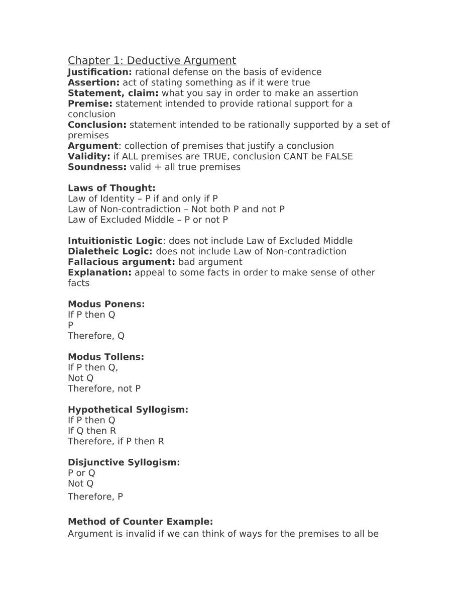 PHIL210 - Critical Thinking Document