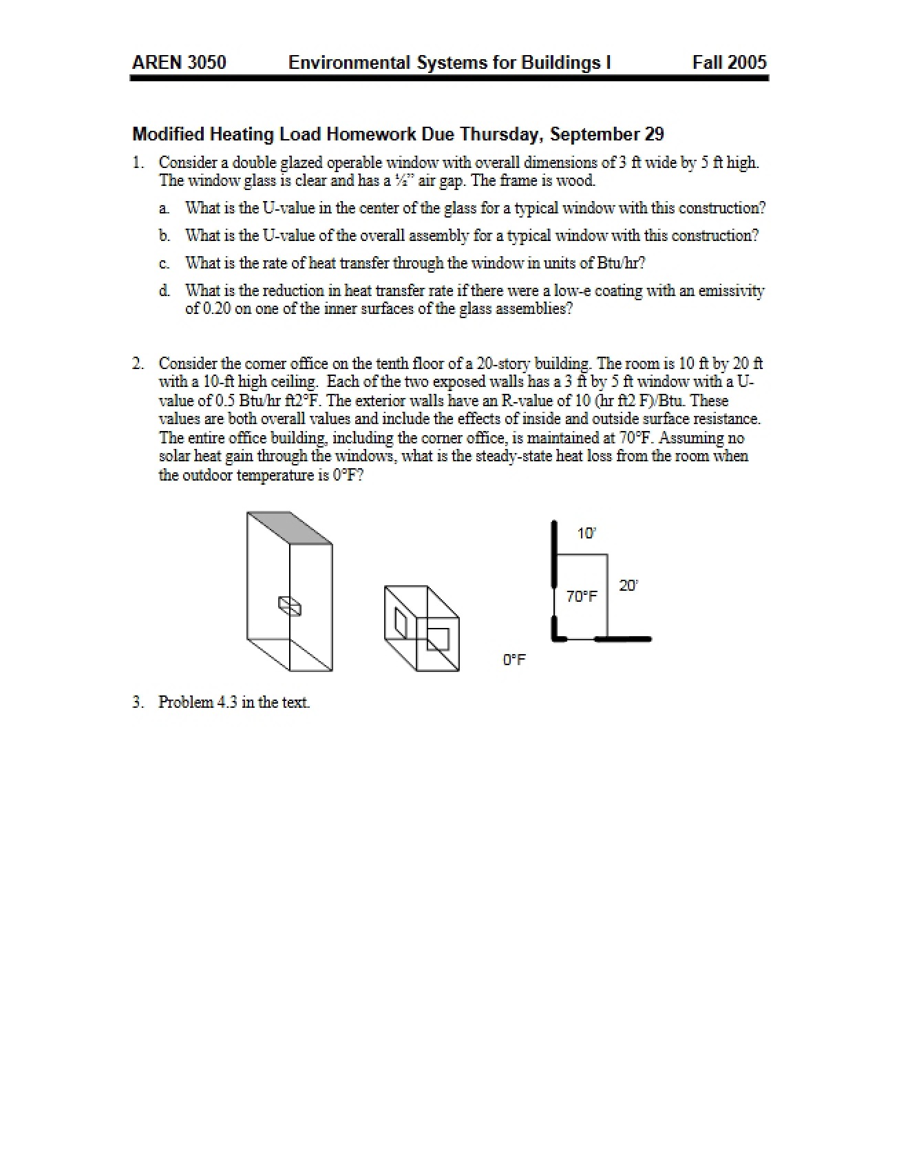 Assignment on Modified Heating Loads