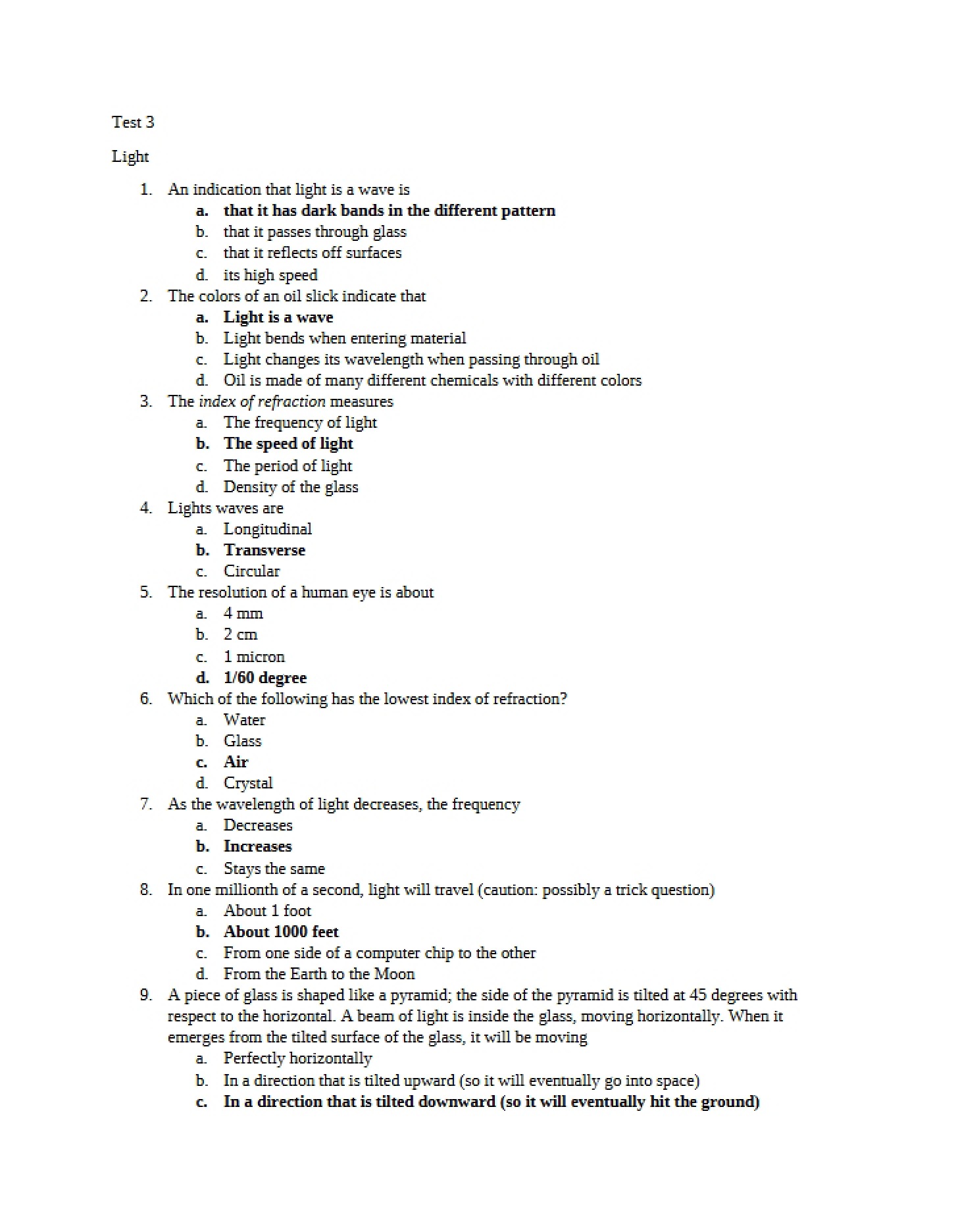 Test Three