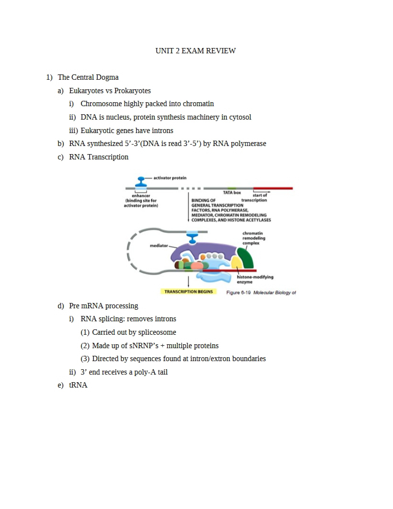 Second Unit Evaluation Preparation