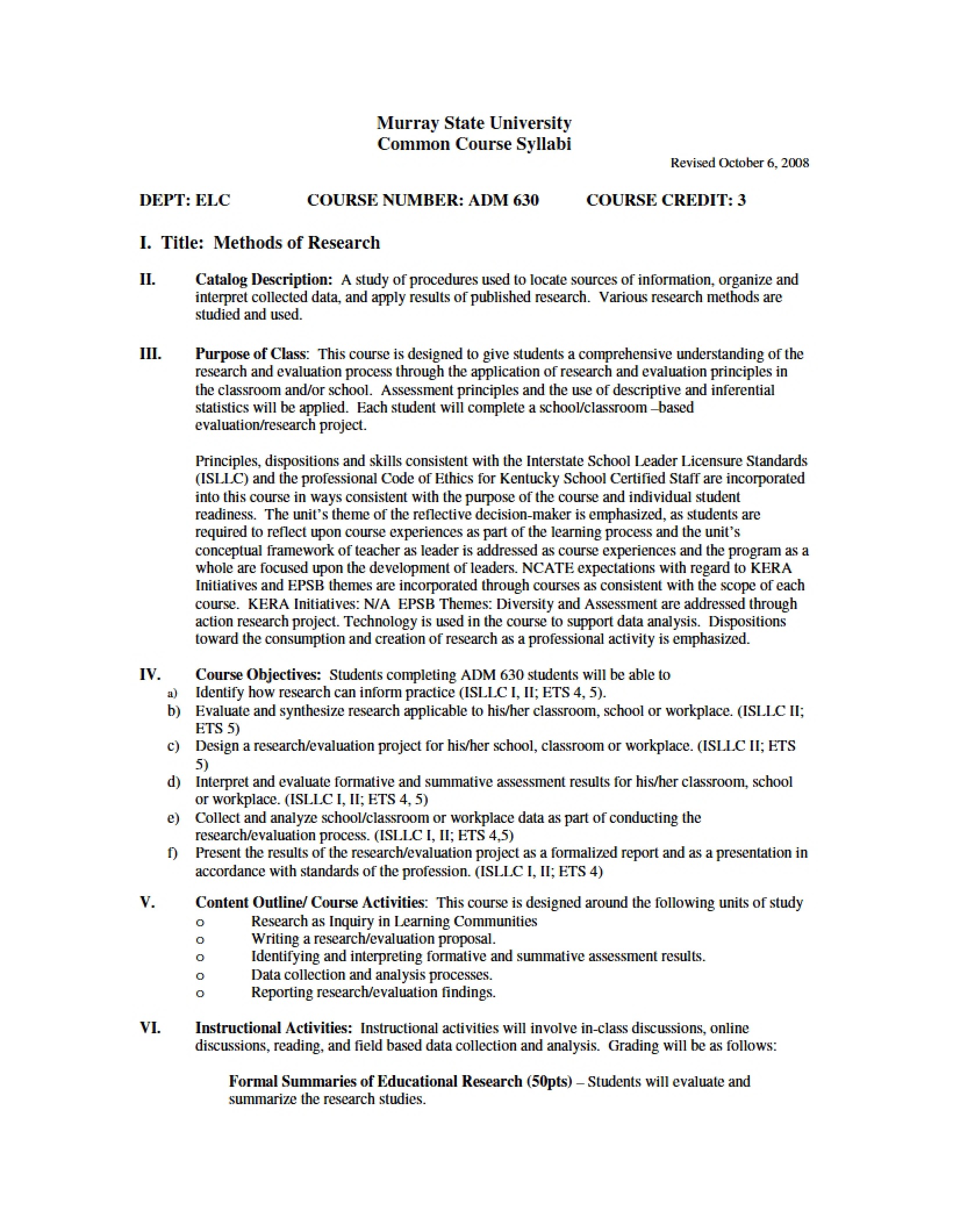 Syllabus - ADM 630