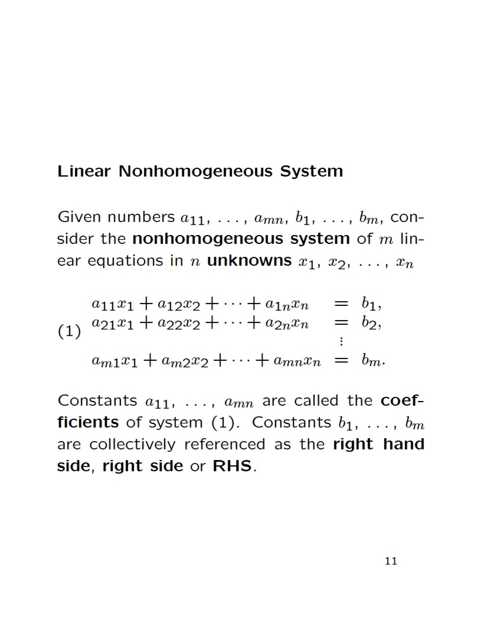 Nonhomogeneous Linear Systems