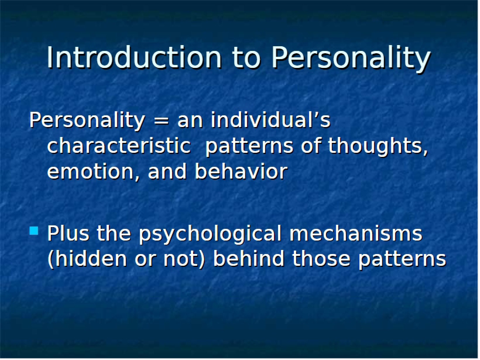 Personality Introduction