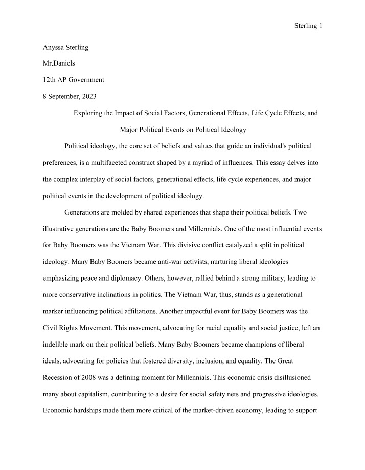 AP Government - Anyssa Sterling