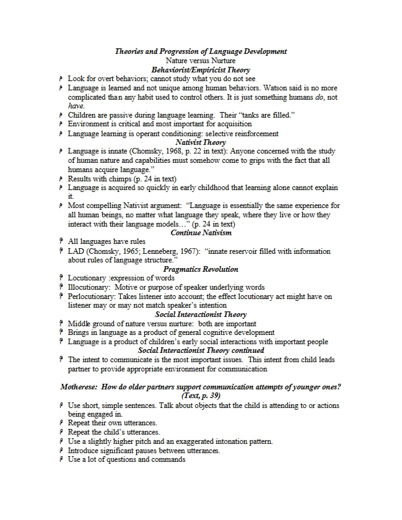 Oral Language Progression Guide