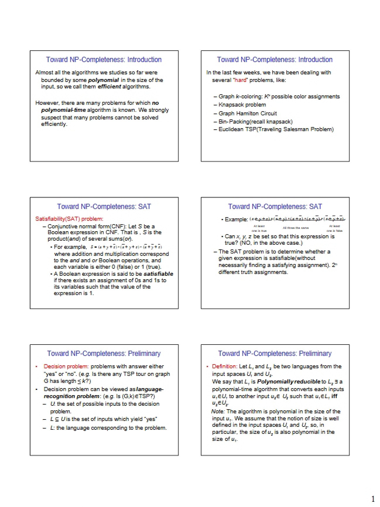 Analysis of Algorithms Instructional Meeting