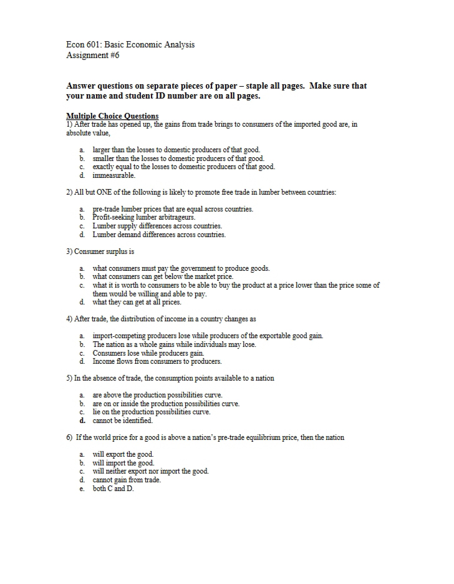 Course Assignment - 3 Pages