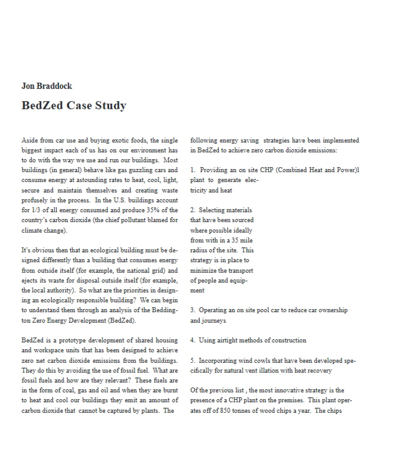 Case Study: BedZed