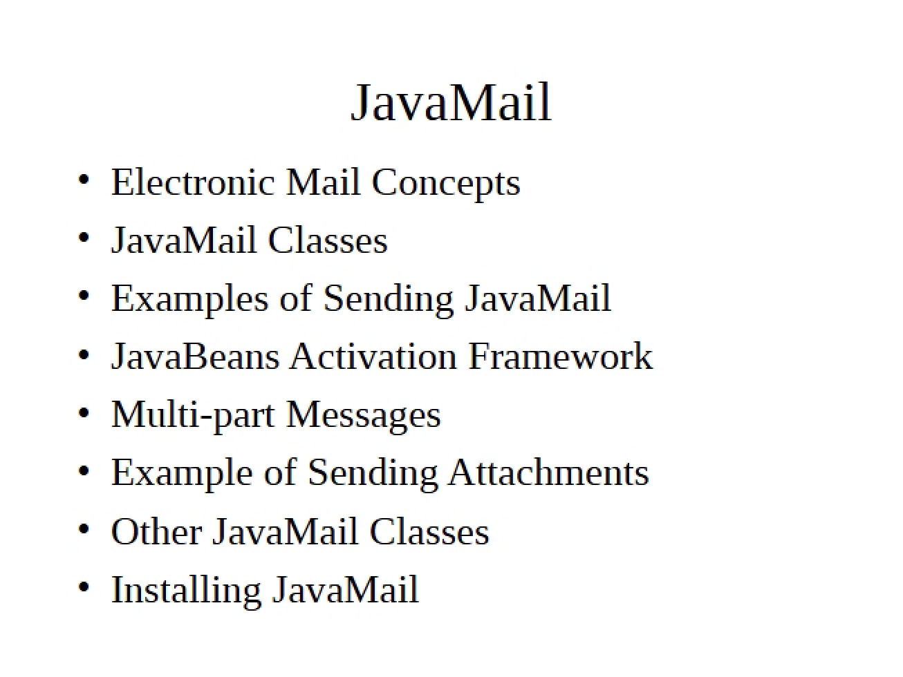 Email Handling with Java