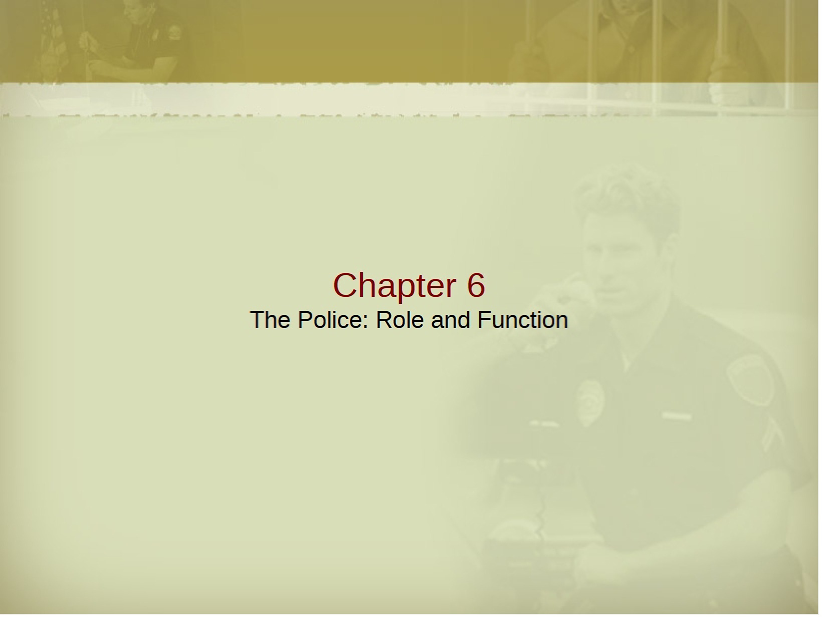 Function and Role of Police