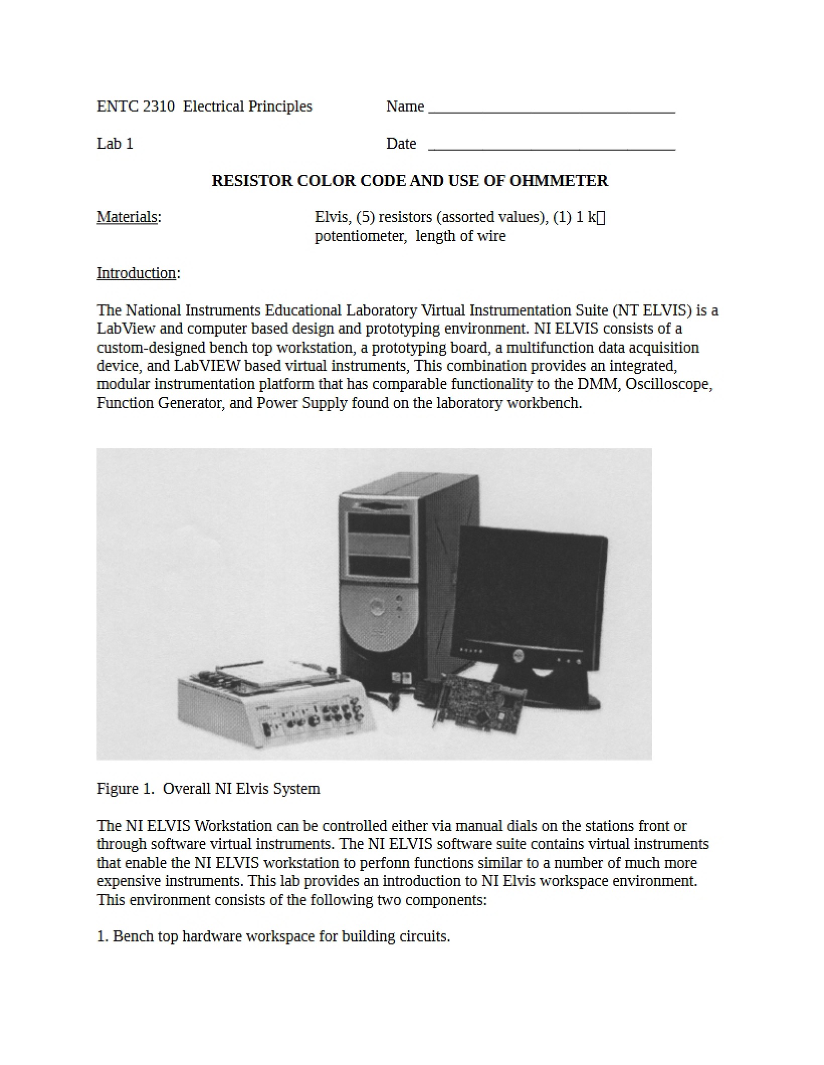 Using Ohmmeters and Resistor Color Codes