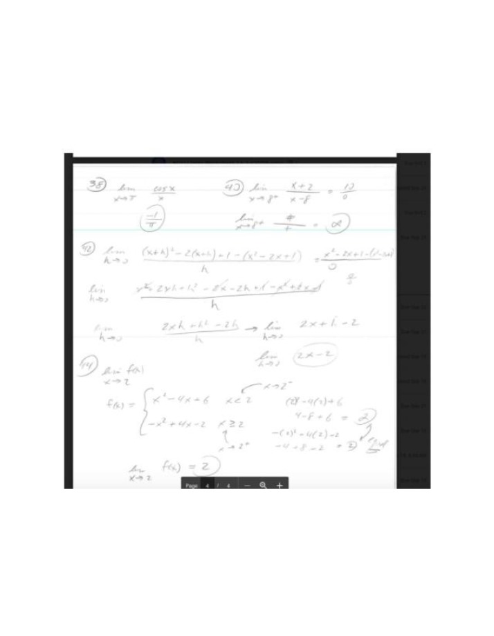 Calculus Exam Problems - Limits and Piecewise Functions