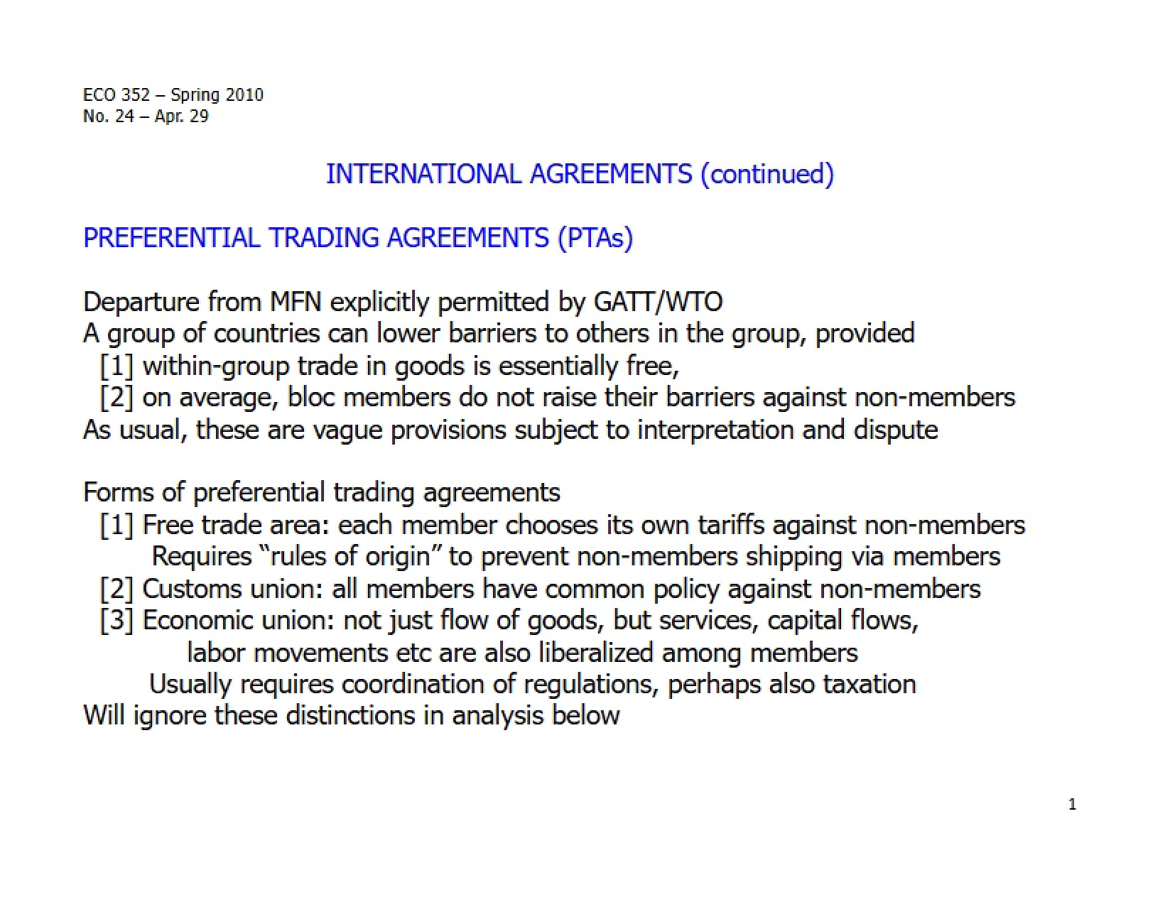 Agreements Between Nations