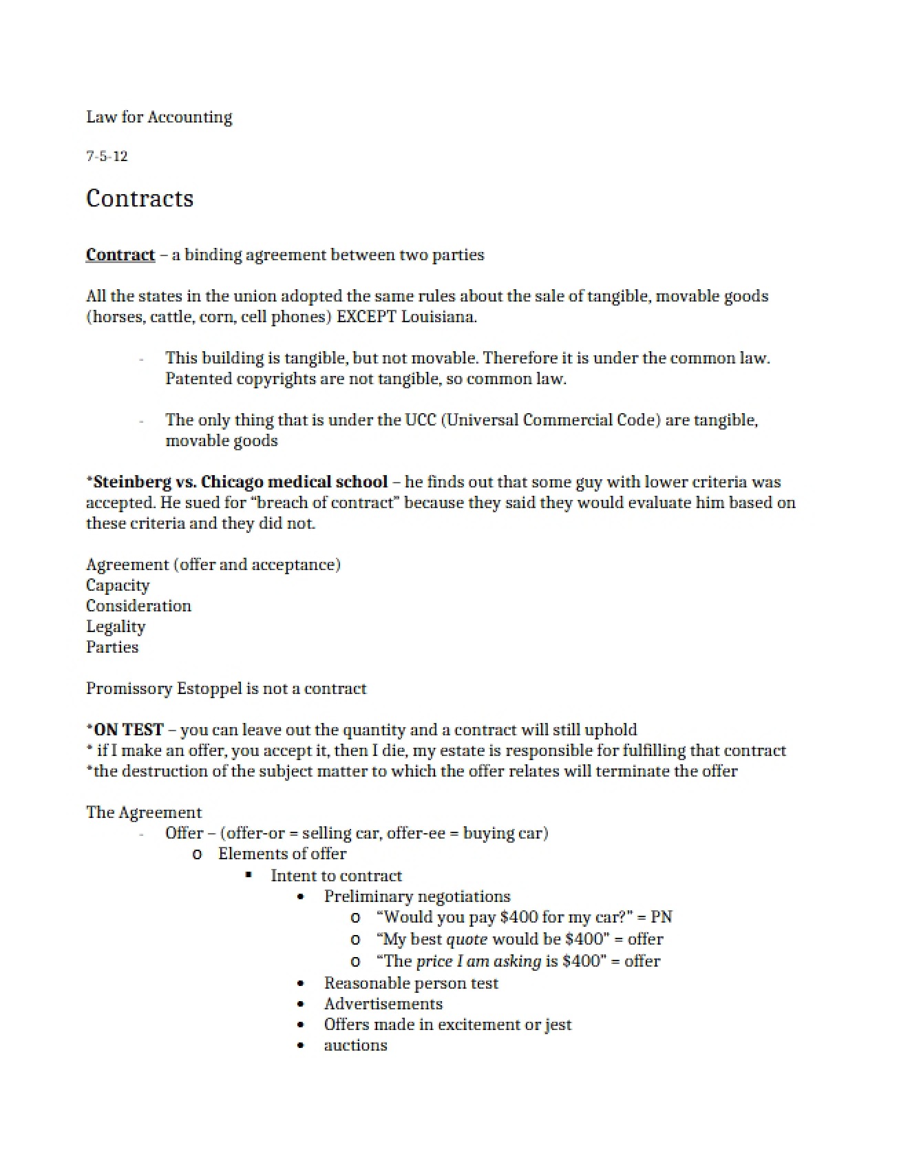 Accounting Law Overview