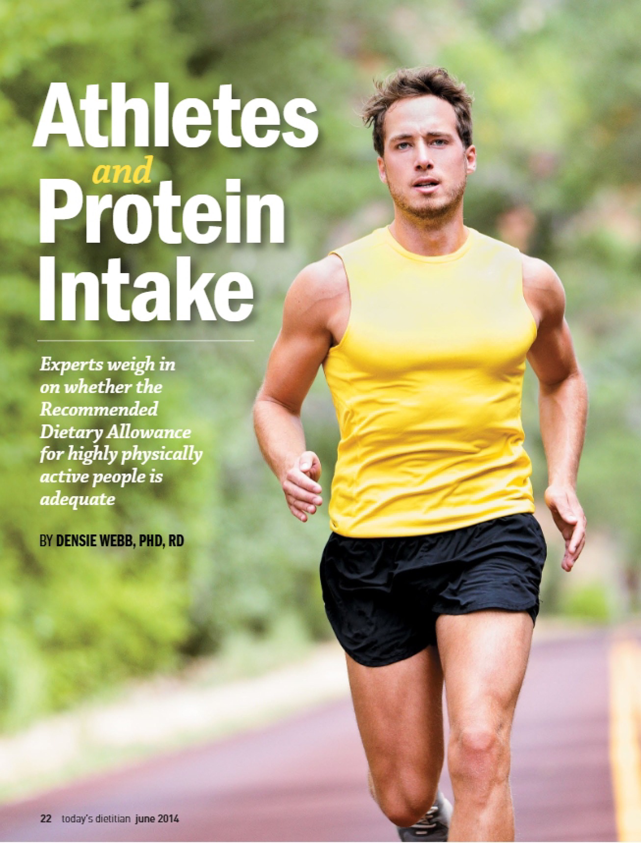 June 2014 Athletes and Protein Intake (Todays Dietitian)