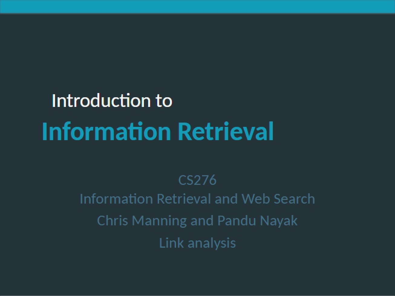 Link Analysis (Set 2)