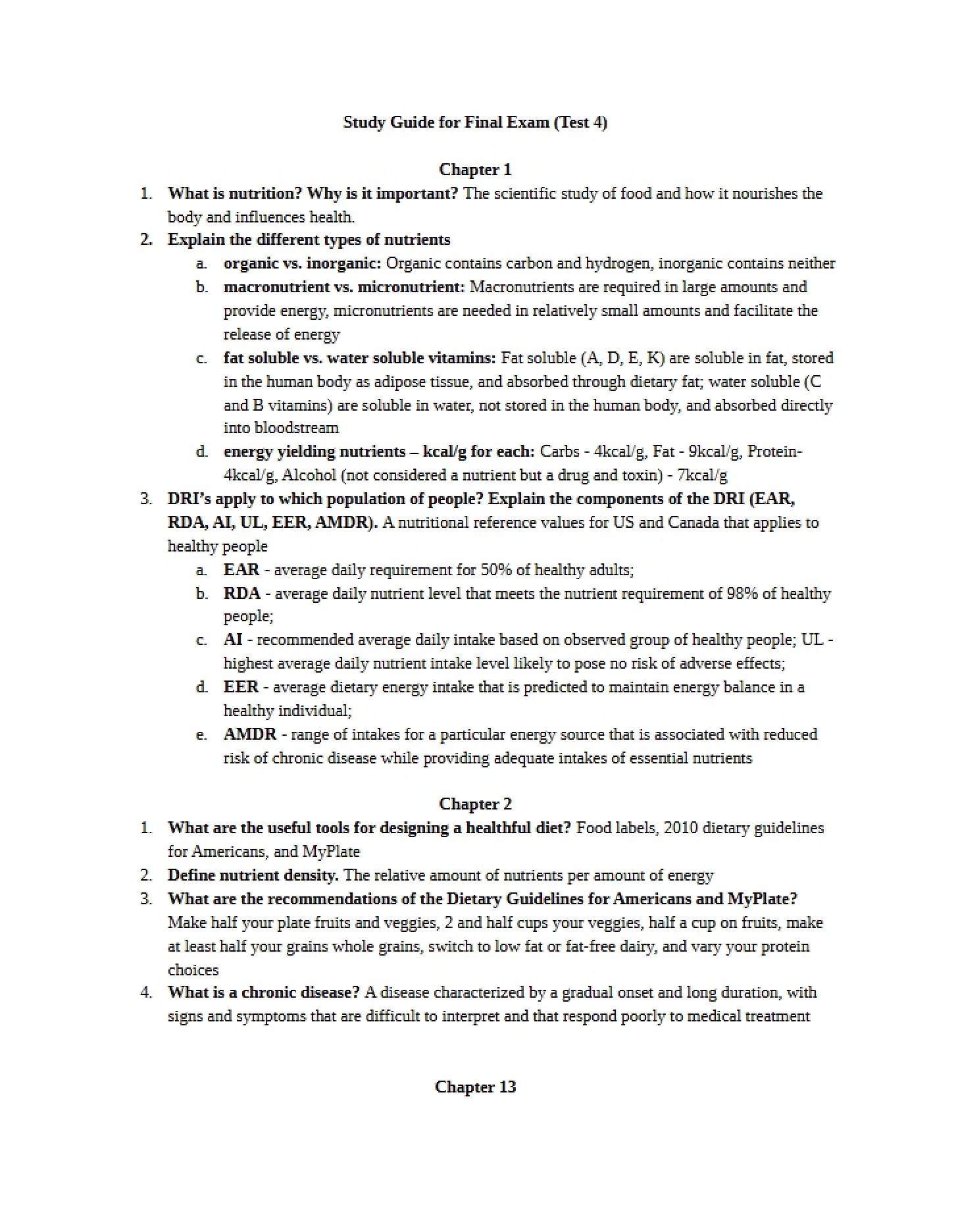 Fourth Major Test