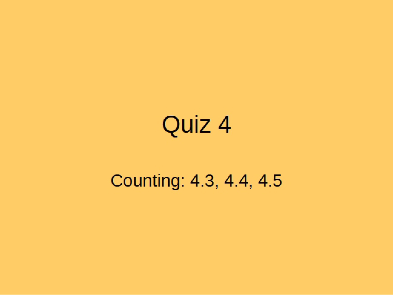 Fourth Quiz