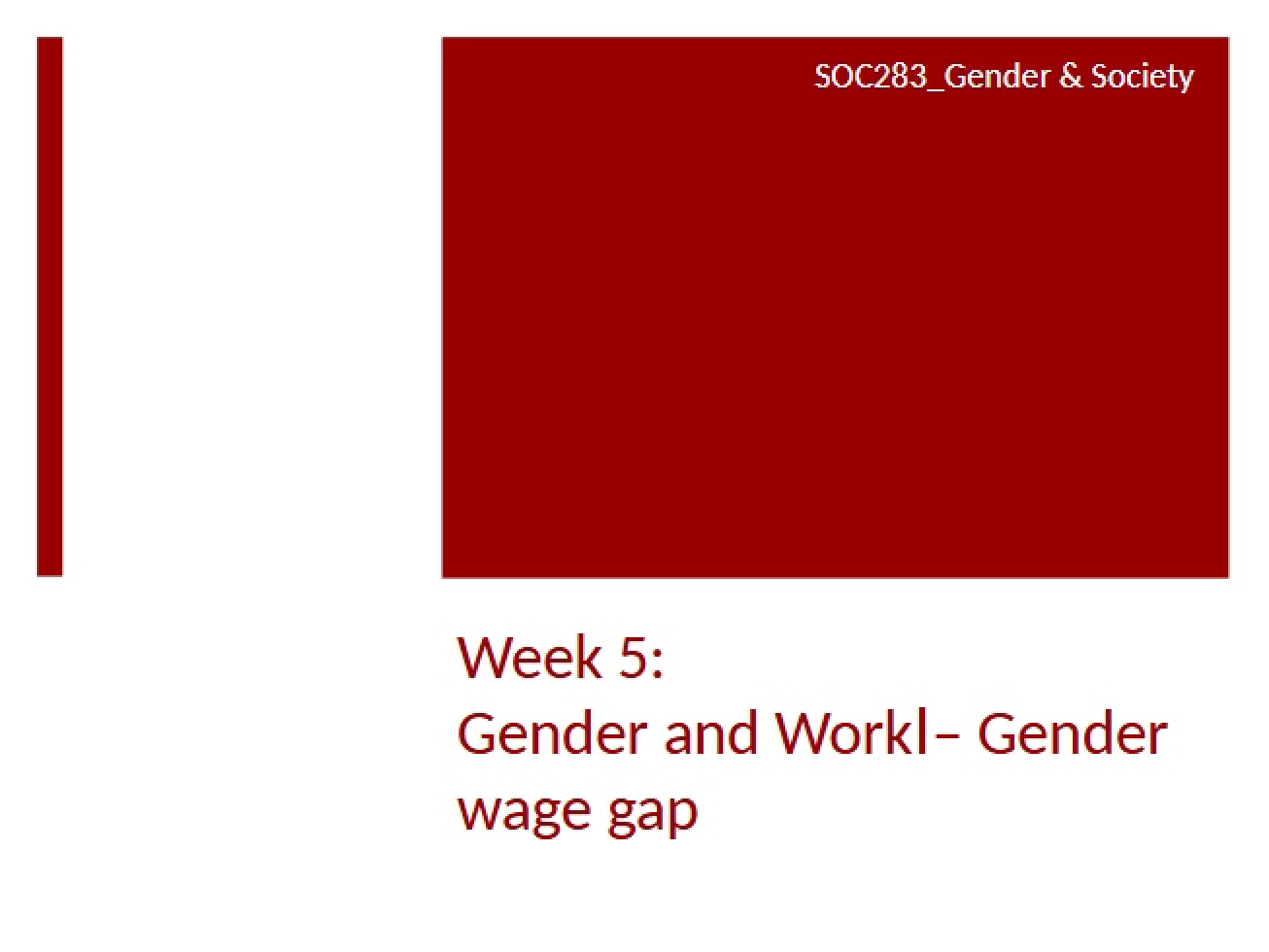 Wage Gap by Gender