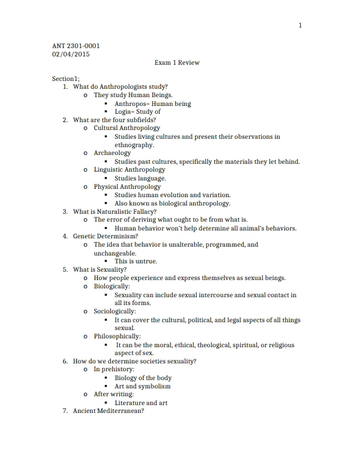 Initial Review of Sexual Health Concepts