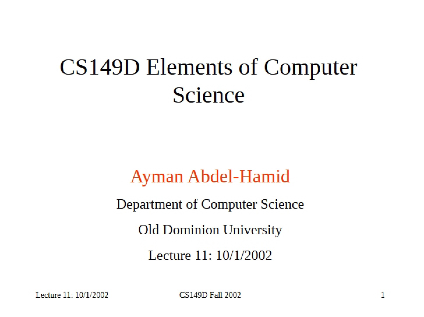 Class Record