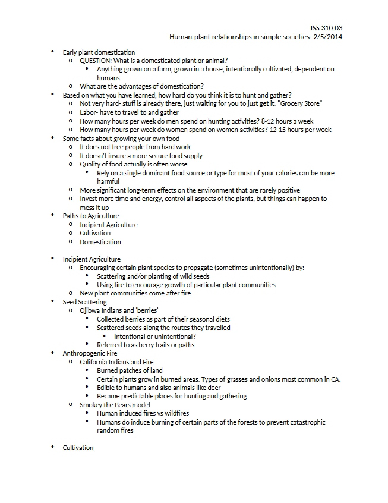 Class Notes
