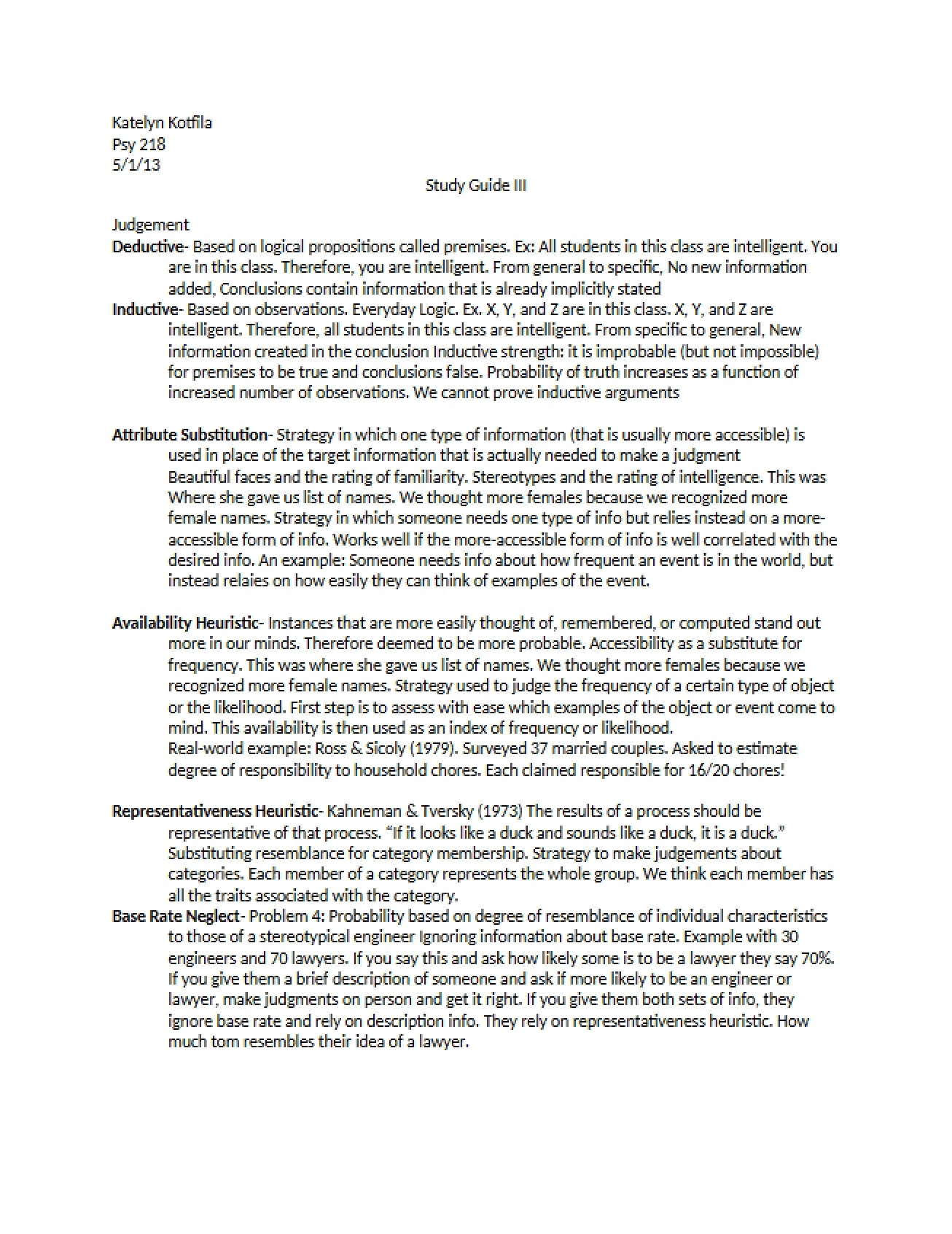 Third Study Guide