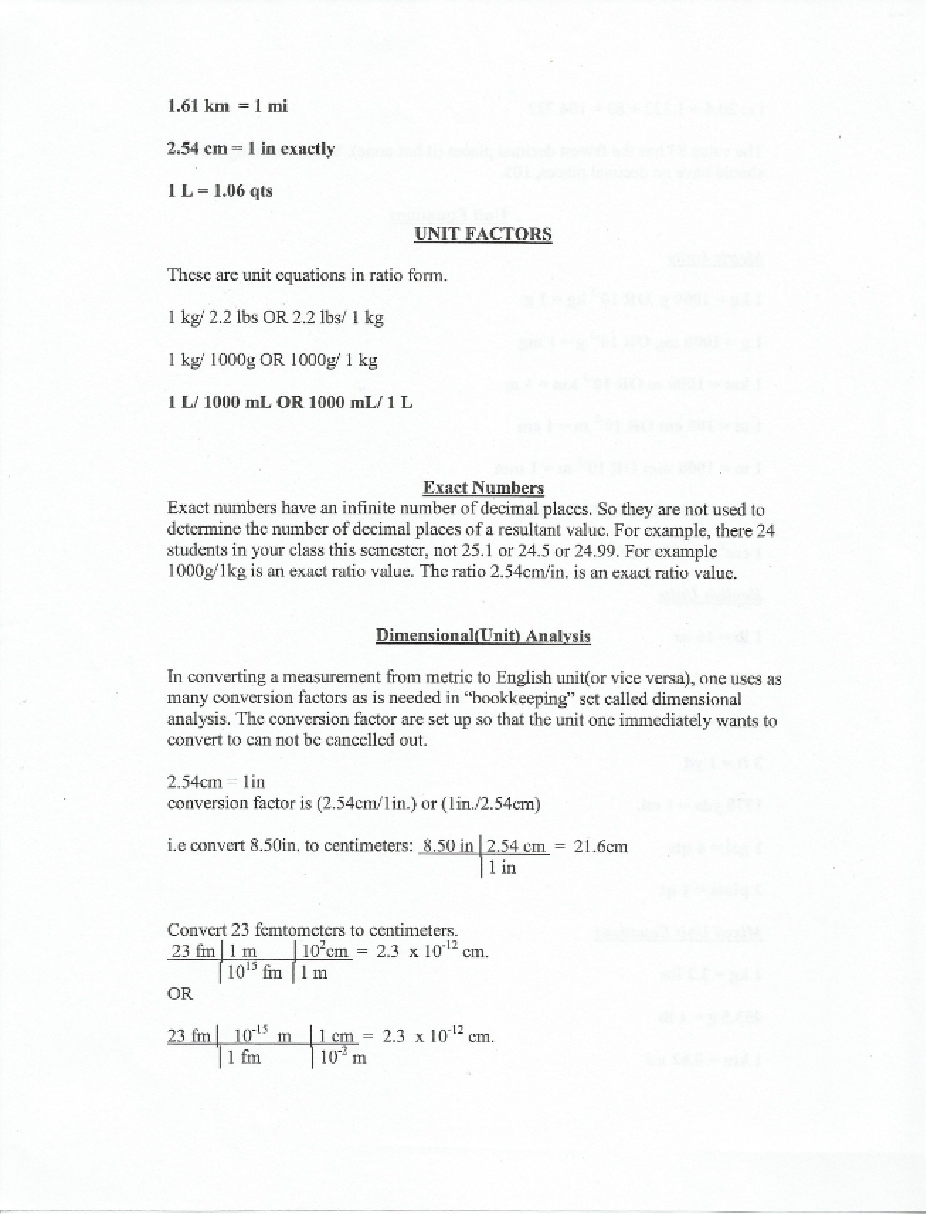 General Chemistry I Lecture Material