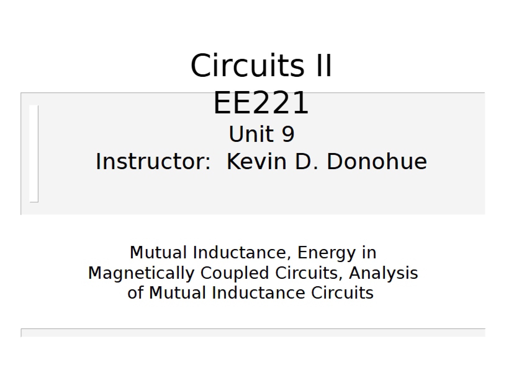 Unit Nine Materials