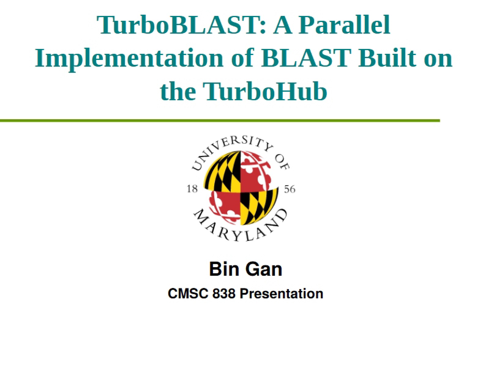 TurboHub Implementation of Parallel BLAST (TurboBLAST)