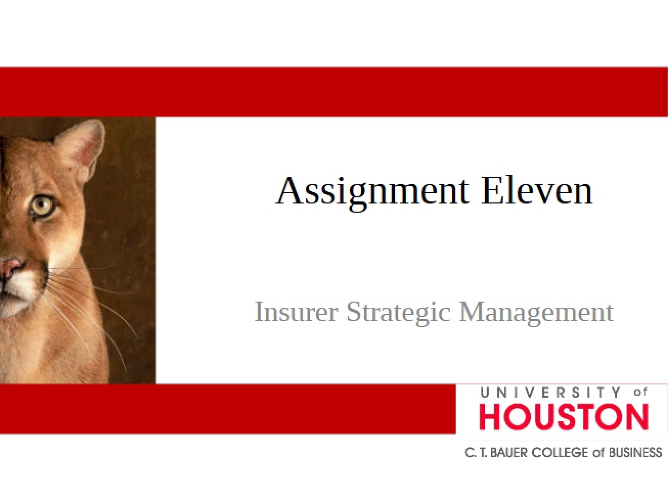 Eleventh Assignment